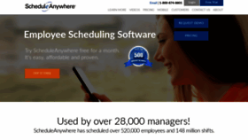 What Scheduleanywhere.com website looked like in 2021 (3 years ago)