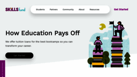 What Skills.fund website looked like in 2021 (3 years ago)