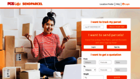 What Sendparcel.poslaju.com.my website looked like in 2021 (3 years ago)