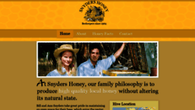 What Snydershoney.com website looked like in 2021 (3 years ago)