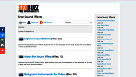 What Sfxbuzz.com website looked like in 2021 (3 years ago)