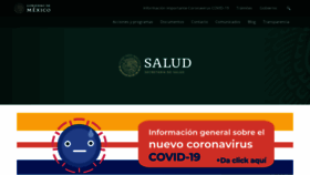 What Salud.gob.mx website looked like in 2021 (3 years ago)