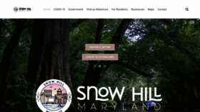 What Snowhillmd.gov website looked like in 2021 (3 years ago)