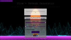 What Slowreverbgenerator.com website looked like in 2021 (3 years ago)