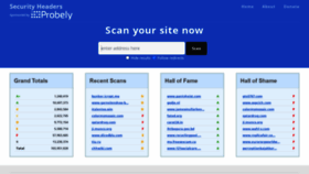 What Securityheaders.com website looked like in 2021 (3 years ago)