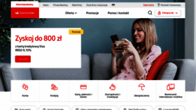 What Santander.pl website looked like in 2021 (3 years ago)