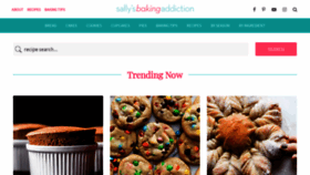 What Sallysbakingaddiction.com website looked like in 2021 (3 years ago)