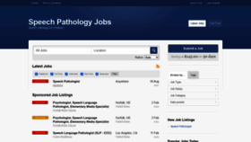 What Speechpathologyjobs.com website looked like in 2021 (3 years ago)
