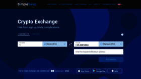 What Simpleswap.io website looked like in 2021 (3 years ago)