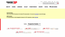 What Sp.edu.sg website looked like in 2021 (5 years ago)