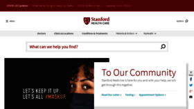 What Stanfordhealthcare.org website looked like in 2021 (3 years ago)