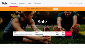 What Solvhealth.com website looked like in 2021 (5 years ago)
