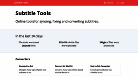 What Subtitletools.com website looked like in 2021 (3 years ago)