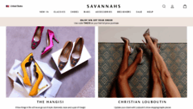 What Savannahs.com website looked like in 2021 (3 years ago)