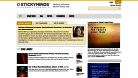 What Stickyminds.com website looked like in 2021 (3 years ago)
