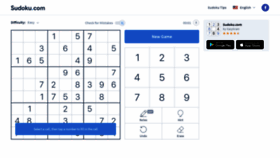What Sudoku.com website looked like in 2021 (3 years ago)