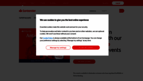 What Santander.co.uk website looked like in 2021 (3 years ago)