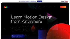 What Schoolofmotion.com website looked like in 2021 (3 years ago)