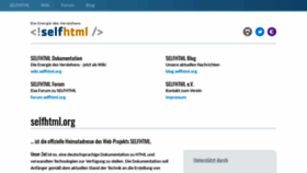 What Selfhtml.org website looked like in 2021 (4 years ago)