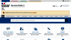 What Service-public.fr website looked like in 2021 (3 years ago)