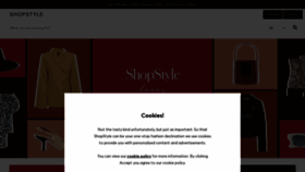 What Shopstyle.co.uk website looked like in 2021 (3 years ago)