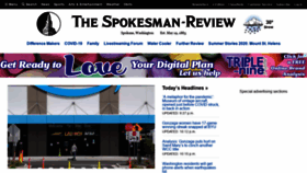 What Spokesman.com website looked like in 2021 (3 years ago)
