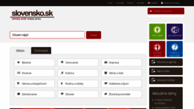 What Slovensko.sk website looked like in 2021 (3 years ago)