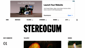 What Stereogum.com website looked like in 2021 (3 years ago)