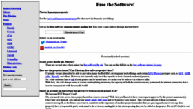 What Sourceware.org website looked like in 2021 (3 years ago)