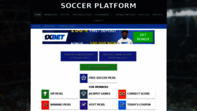 What Soccerplatform.me website looked like in 2021 (4 years ago)