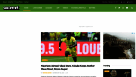 What Soccernet.ng website looked like in 2021 (5 years ago)