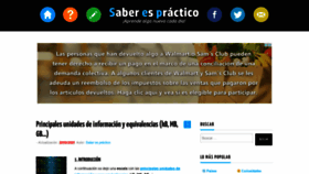 What Saberespractico.com website looked like in 2021 (3 years ago)