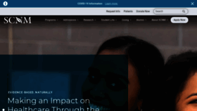 What Scnm.edu website looked like in 2021 (3 years ago)