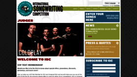 What Songwritingcompetition.com website looked like in 2021 (3 years ago)