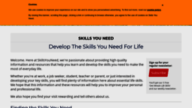 What Skillsyouneed.com website looked like in 2021 (3 years ago)