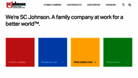 What Scjohnson.com website looked like in 2021 (3 years ago)