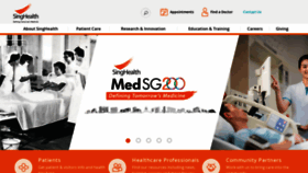 What Singhealth.com.sg website looked like in 2021 (3 years ago)