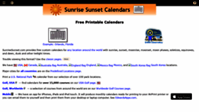 What Sunrisesunset.com website looked like in 2021 (3 years ago)