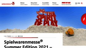 What Spielwarenmesse.de website looked like in 2021 (3 years ago)