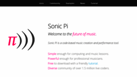 What Sonic-pi.net website looked like in 2021 (3 years ago)
