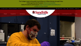 What Sandhills.edu website looked like in 2021 (3 years ago)