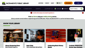 What Saclibrary.org website looked like in 2021 (3 years ago)