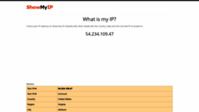 What Showmyip.com website looked like in 2021 (3 years ago)