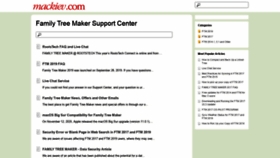 What Support.mackiev.com website looked like in 2021 (3 years ago)