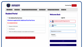 What Student.mdu.ac.in website looked like in 2021 (3 years ago)
