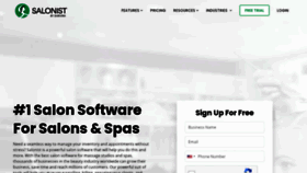 What Salonist.io website looked like in 2021 (3 years ago)