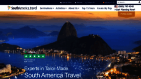 What Southamerica.travel website looked like in 2021 (3 years ago)