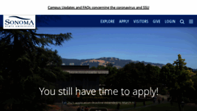 What Sonoma.edu website looked like in 2021 (3 years ago)