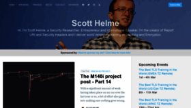 What Scotthelme.co.uk website looked like in 2021 (3 years ago)