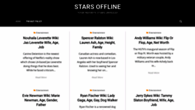 What Starsoffline.com website looked like in 2021 (3 years ago)